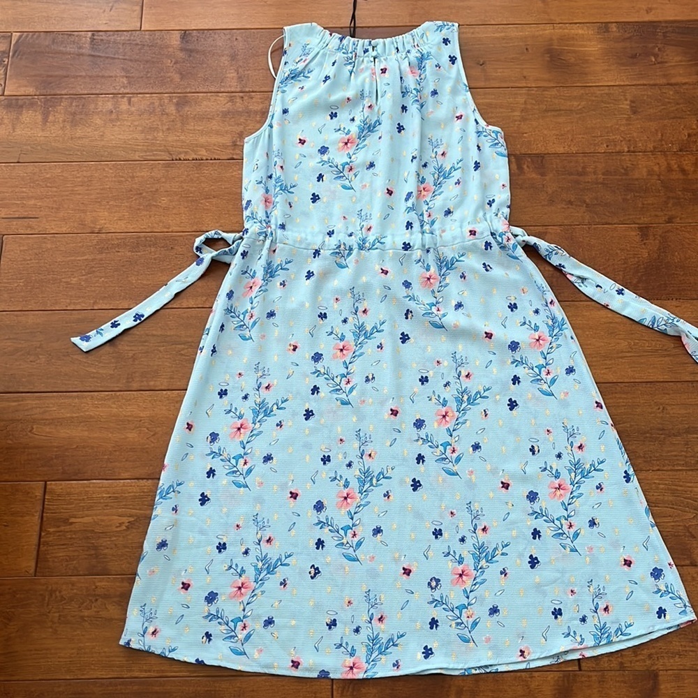 Juicy Couture Sky Blue Floral Dress Size:M - Picture 8 of 12
